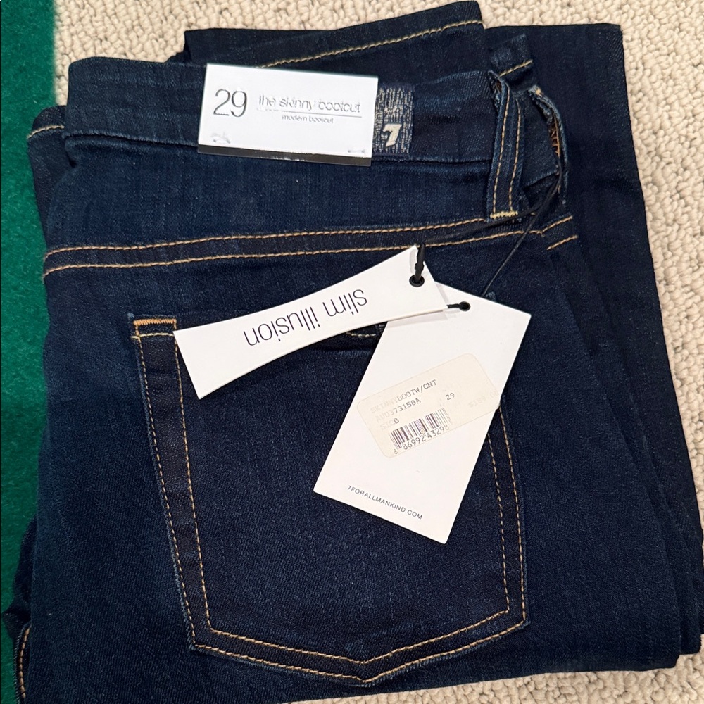 7 For All Mankind Women's Indigo Skinny Jeans